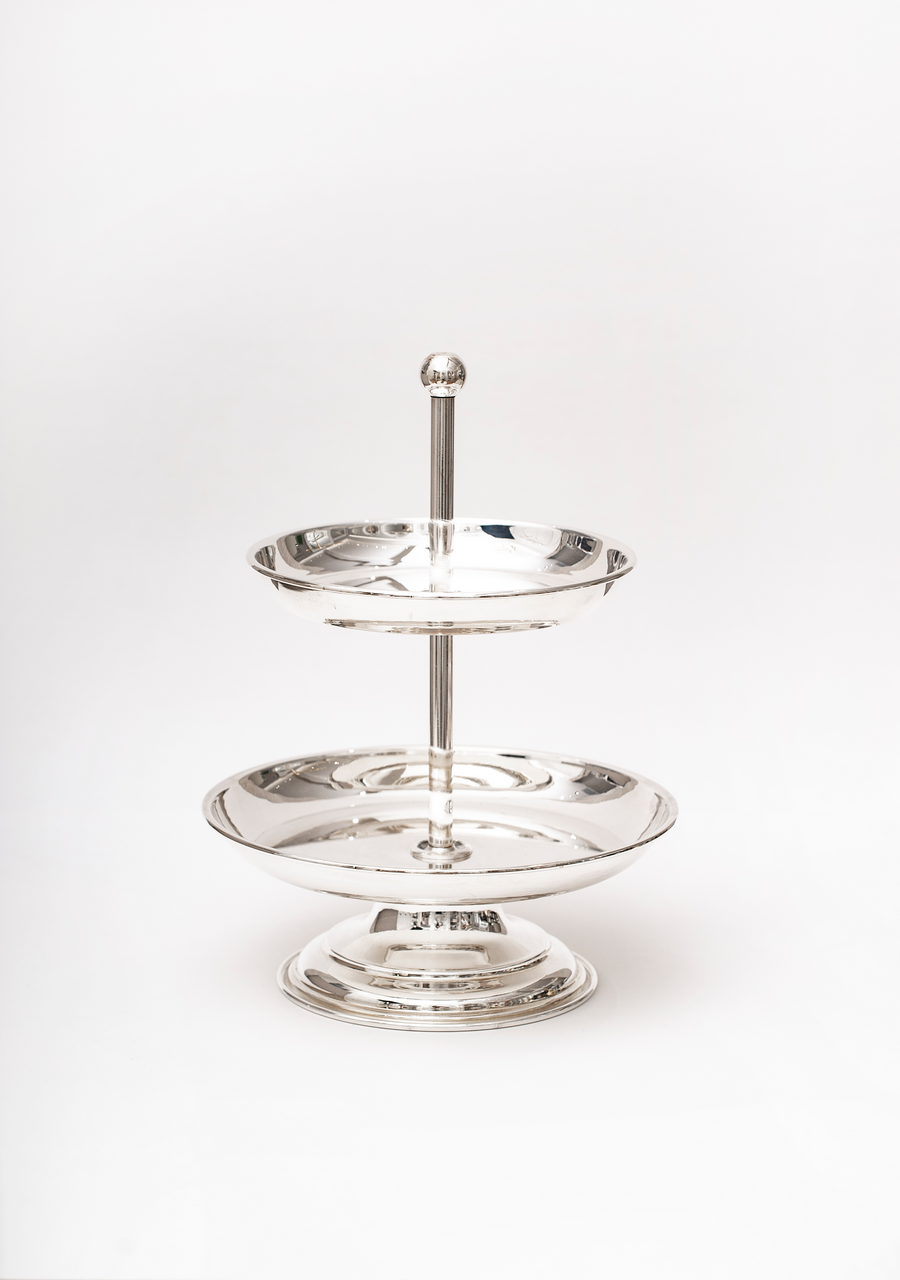 Haute Living Gümüş 2 Katlı Stand