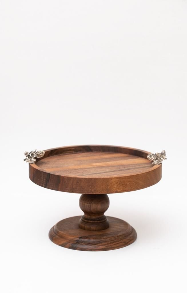 Haute Living Meşe Palamudlu Ayaklı Kek Standı